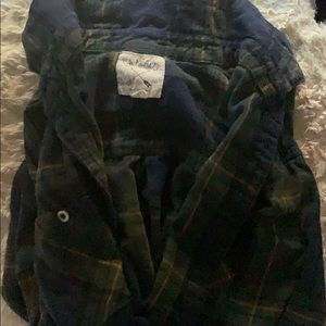 Green outerwear flannel
